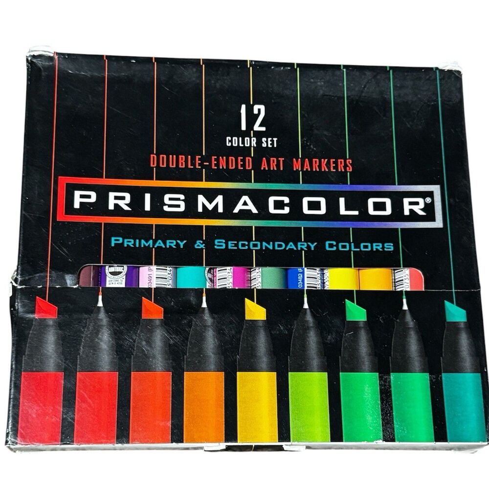 NOB Prismacolor Double-ended Art Markers Primary and Secondary Colors Set Of 12
